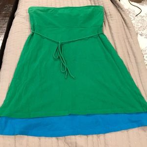 Green and Blue Beach Cover Up Dress